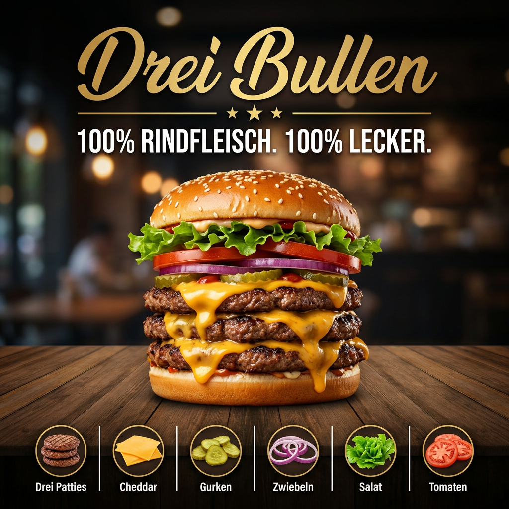 Drei Bullen Burger